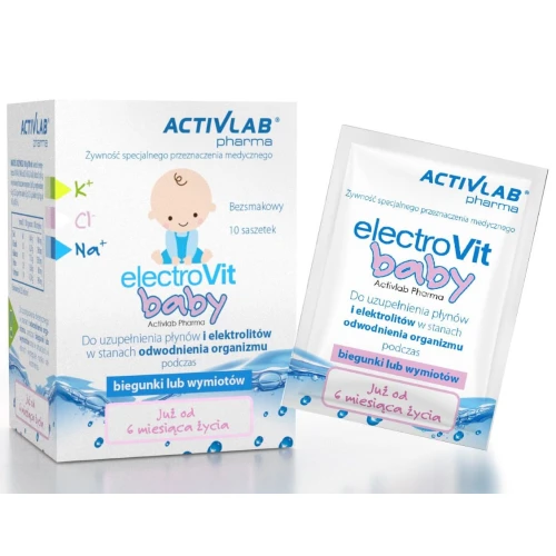 ElectroVit Baby 10 saszetek - Doustny preparat nawadniający dla dzieci o zredukowanej zawartości sodu