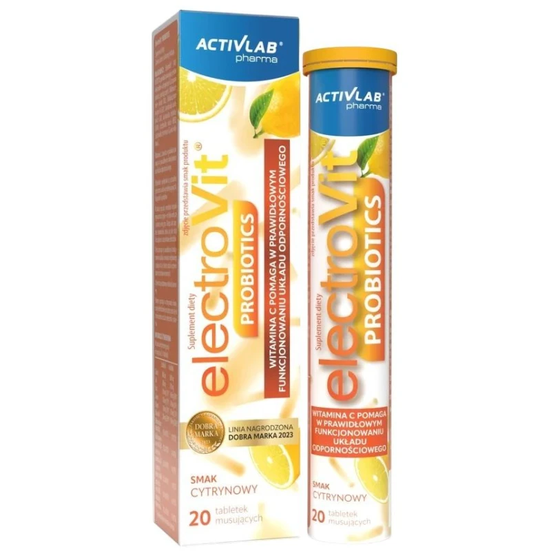 ElectroVit Probiotics Cytryna, 20 tabletek musujących - Probiotyk z witaminą C