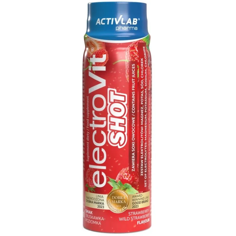 ElectroVit Shot Truskawkowo-poziomkowy, 80 ml - Elektrolity do picia