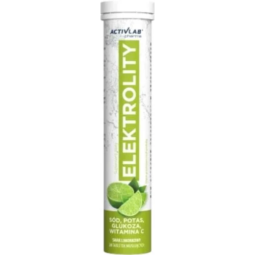 Activlab Pharma Elektrolity smak limonkowy, 20 tabletek musujących - Do przygotowania nawadniającego napoju