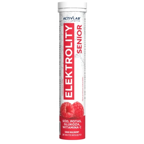 Elektrolity Senior ActivLab Pharma smak malinowy, 20 tabletek musujących - Elektrolity do picia