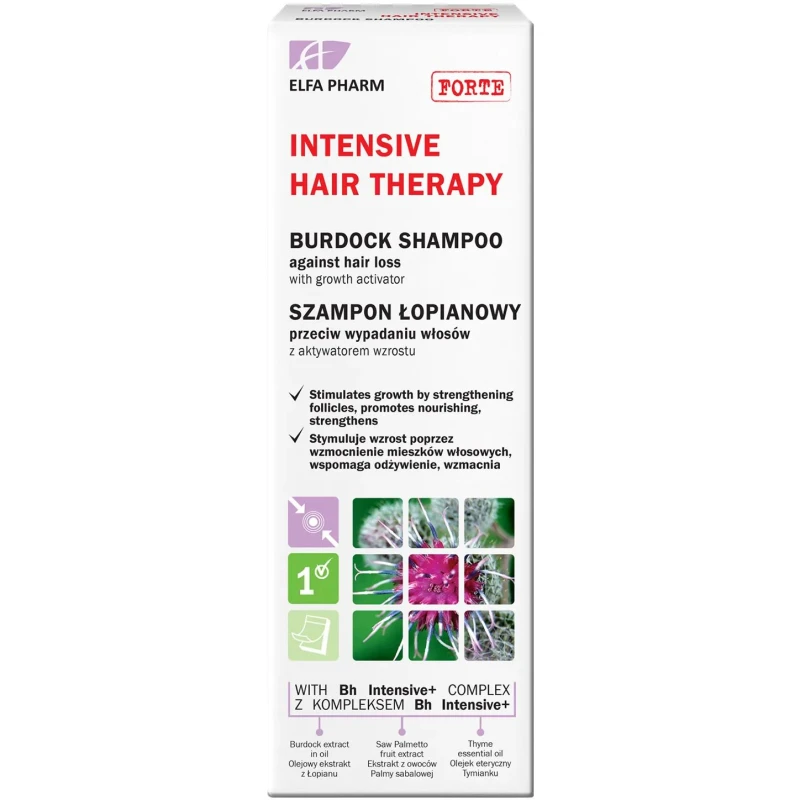 Elfa Pharm Intensive Hair Therapy Szampon łopianowy przeciw wypadaniu włosów, 200 ml