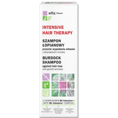 Elfa Pharm Intensive Hair Therapy Szampon łopianowy przeciw wypadaniu włosów, 200 ml