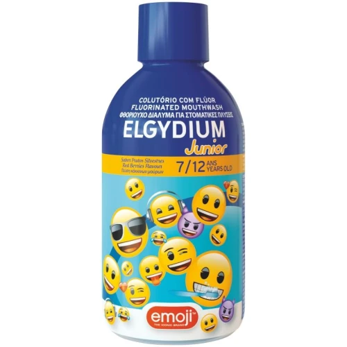 Elgydium Junior EMOJI Płyn do płukania jamy ustnej dla dzieci, 500 ml - Dla dzieci w wieku 7-12 lat
