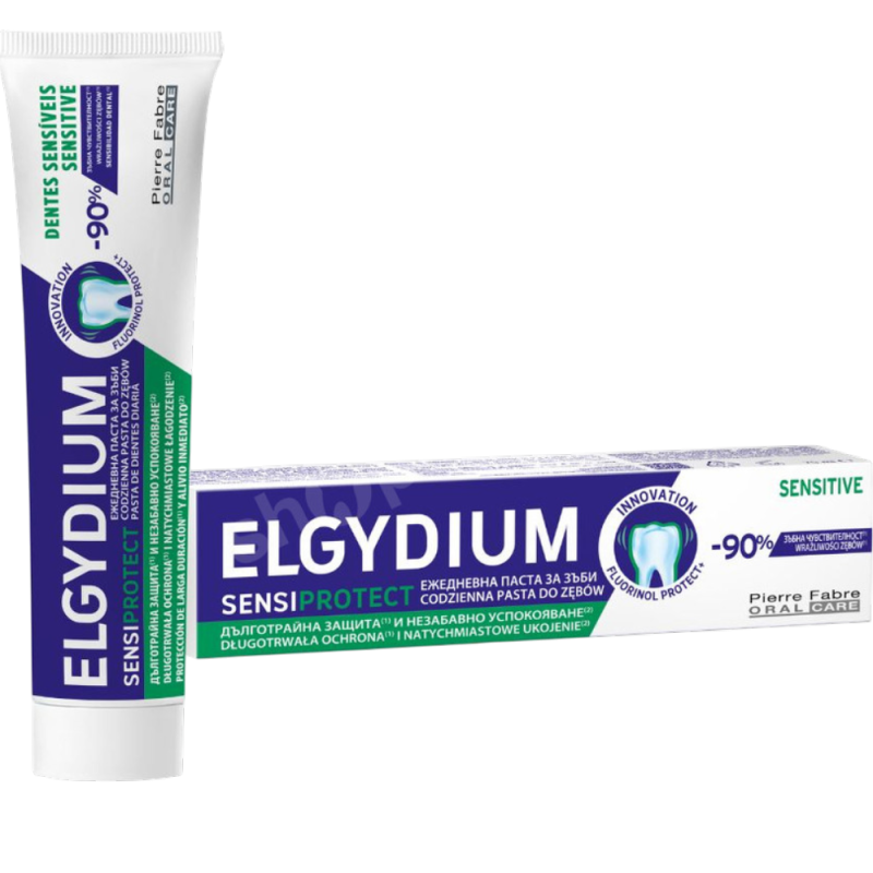 Elgydium Sensiprotect Pasta do mycia zębów wrażliwych, 75 ml - Redukuje nadwrażliwość zębów i wzmacniająca szkliwo