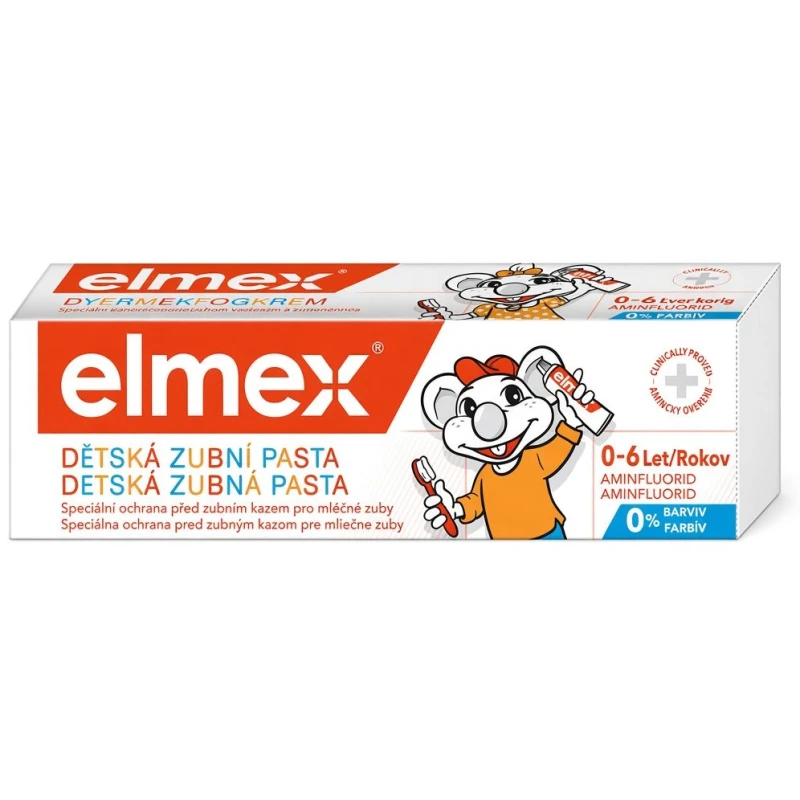 Elmex Pasta do zębów dla dzieci 0-6 lat, 50 ml - Ochrona szkliwa i profilaktyka próchnicy