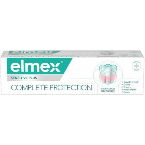 Elmex Sensitive Plus Complete Protection, pasta do zębów, 75 ml - Dla osób o wrażliwych zębach