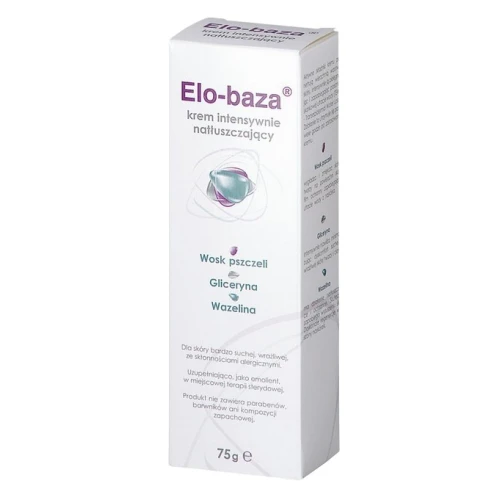 Elo-baza Krem intensywnie natłuszczający, 75g - Krem natłuszczający do skóry wrażliwej i alergicznej z naturalnymi składnikami