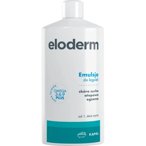 Eloderm Emulsja do kąpieli, 400 ml - Do skóry suchej, atopowej, swędzącej, ze skłonnością do alergii i egzemy