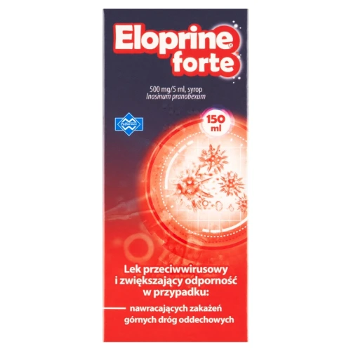 Eloprine Forte 500 mg/5ml, syrop 150 ml - Wspomagająco w obniżonej odporności, leczenie opryszczki warg i skóry twarzy