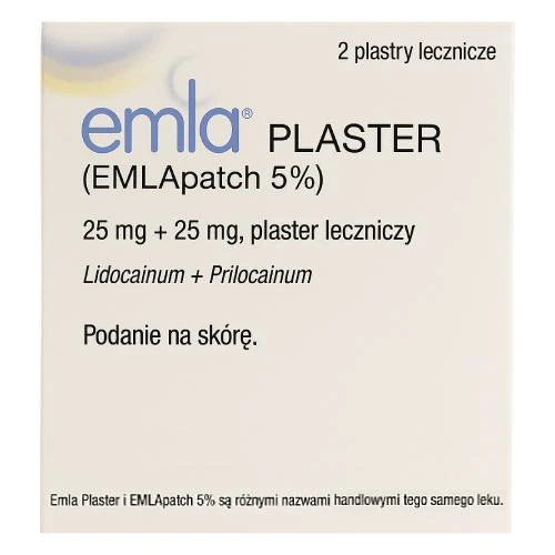 Emla Plaster leczniczy 25 mg+ 25 mg, 2 sztuki (import równoległy) - Lek miejscowo znieczulający