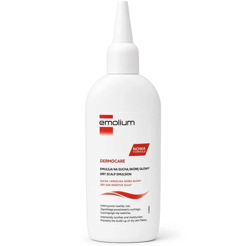 Emolium Dermocare Emulsja na suchą skórę głowy, 150 ml - Intensywnie nawilża i koi
