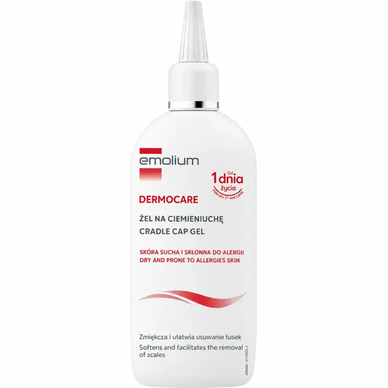 Emolium Dermocare Żel na ciemieniuchę, 150 ml - Delikatna pielęgnacja skóry głowy niemowląt