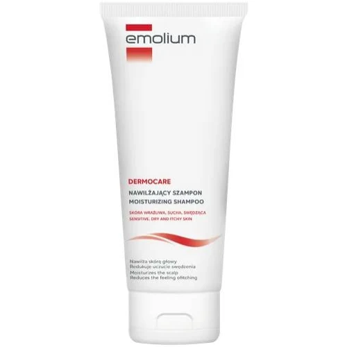 Emolium Dermocare Nawilżający szampon do skóry wrażliwej, 200 ml - Oczyszcza i nawilża suchą i swędzącą skórę głowy