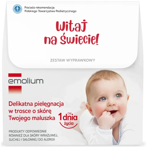 Emolium Zestaw Wyprawkowy, 1 sztuka - Zawierający produkty do delikatnej pielęgnacji