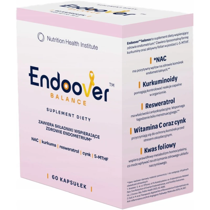 Endoover Balance, 60 kapsułek - Suplement diety dla kobiet planujących ciążę