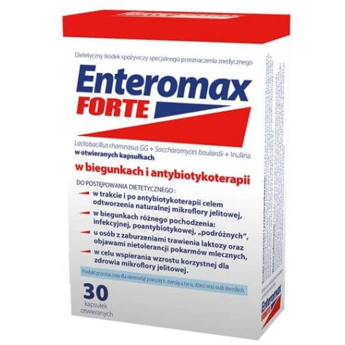 Enteromax Forte, 30 kapsułek - Bakterie probiotyczne z inuliną