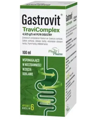 Gastrovit TraviComplex, płyn doustny, 100 ml - Wyciąg płynny na problemy trawienne