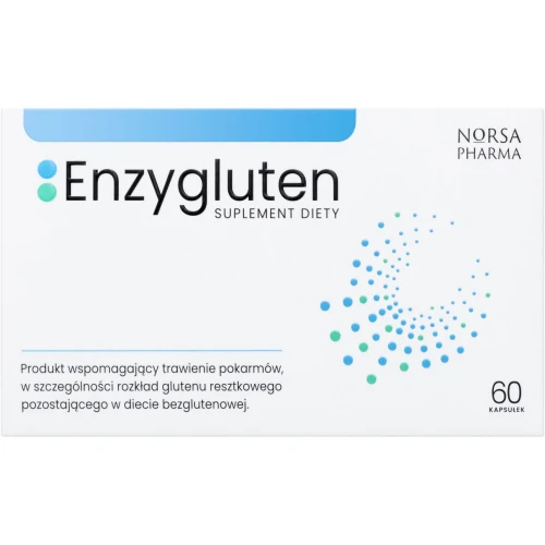 Enzygluten, 60 kapsułek - Kompleks enzymów trawiennych, wspomagający rozkład glutenu