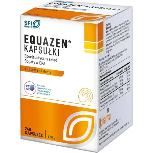 Equazen, 240 kapsułek - Kwasy Omega-3 i Omega-6, wspierają zdolność koncentracji i uwagi