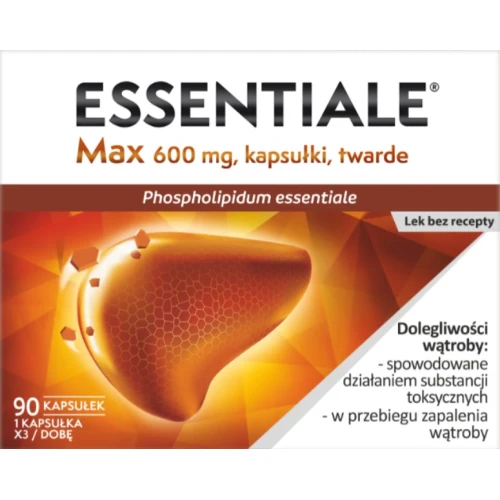 Essentiale Max, 90 kapsułek - Łagodzi dolegliwości wątroby