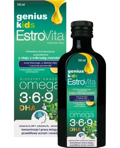 EstroVita Genius Kids, 150 ml -  Dla wsparcia mózgu i układu nerwowego dziecka