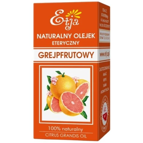 Etja Naturalny Olejek eteryczny grejpfrutowy, 10 ml - Aromaterapia i odświeżenie powietrza
