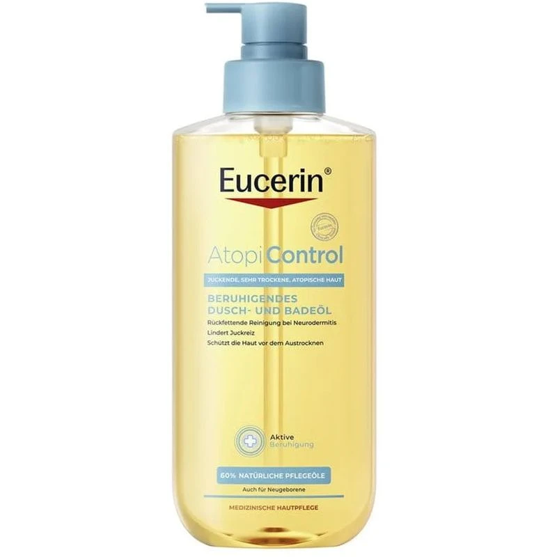 Eucerin AtopiControl Kojący olejek do mycia, 400 ml - Do skóry suchej i atopowej, delikatne oczyszczanie