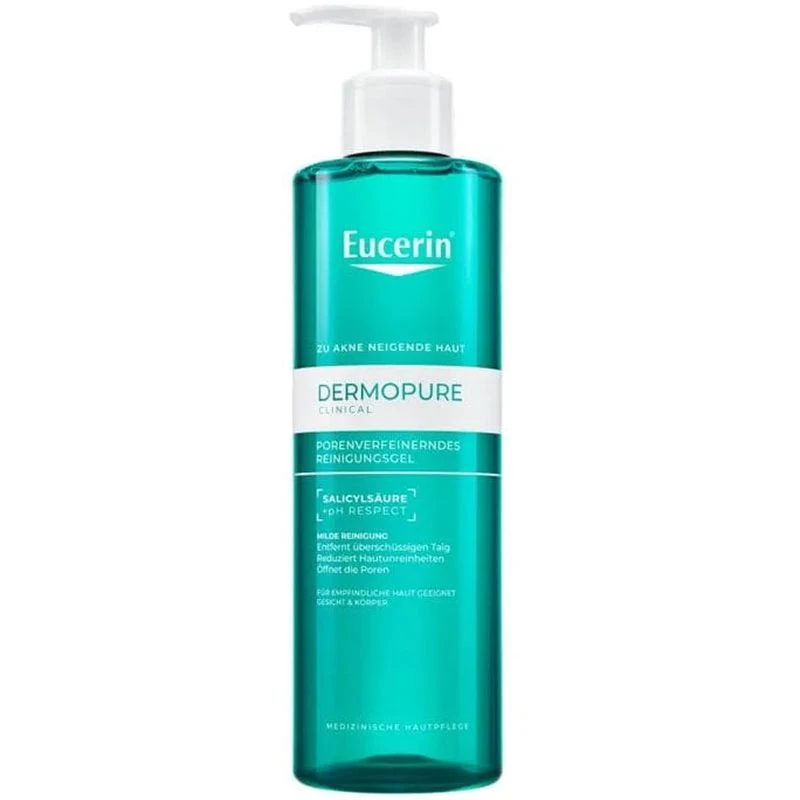 Eucerin Dermopure Clinical Żel oczyszczający do twarzy i ciała, 400 ml - Oczyszczanie skóry tłustej i problematycznej