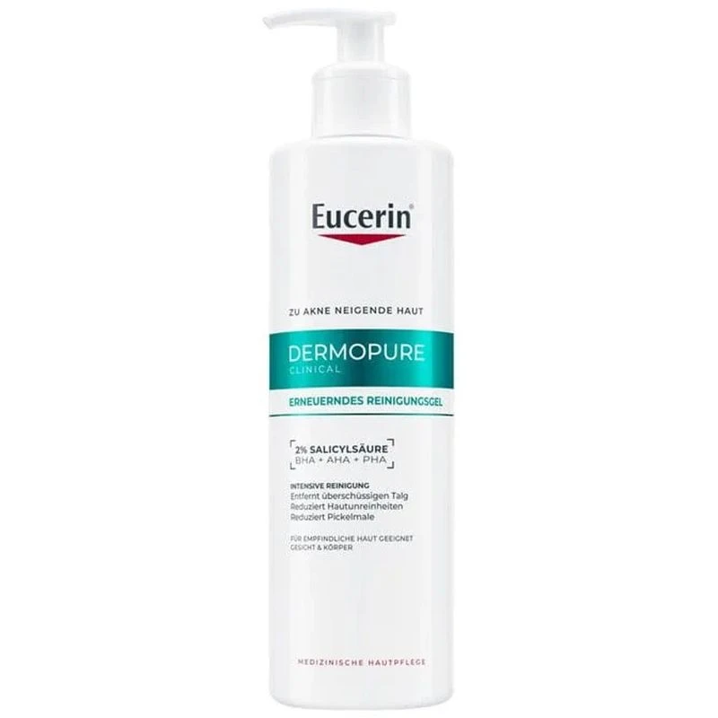 Eucerin Dermopure Clinical Żel redukujący niedoskonałości do twarzy i ciała, 400 ml - Kuracja złuszczająca na wypryski i ślady potrądzikowe