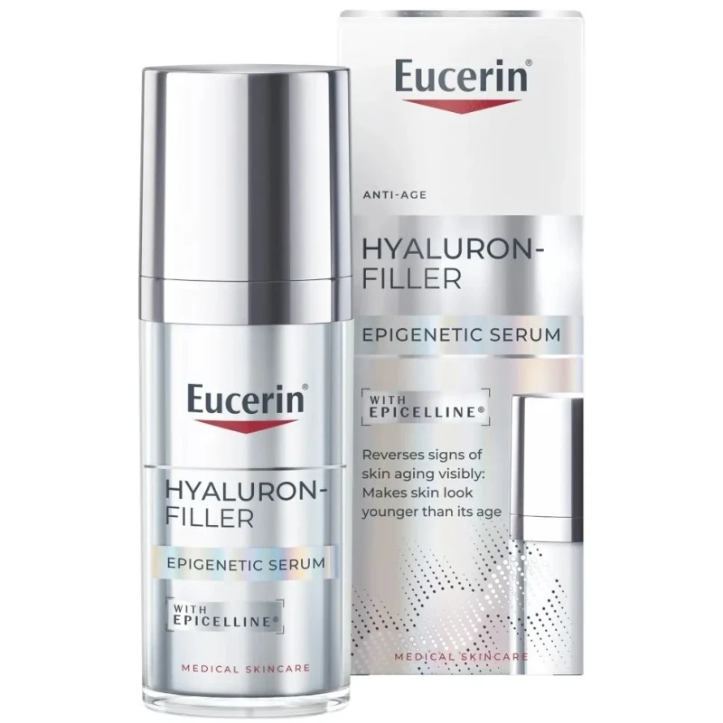 Eucerin Hyaluron-Filler Serum Epigenetic z Epicelline, 30 ml - Pielęgnacja przeciw oznakom starzenia