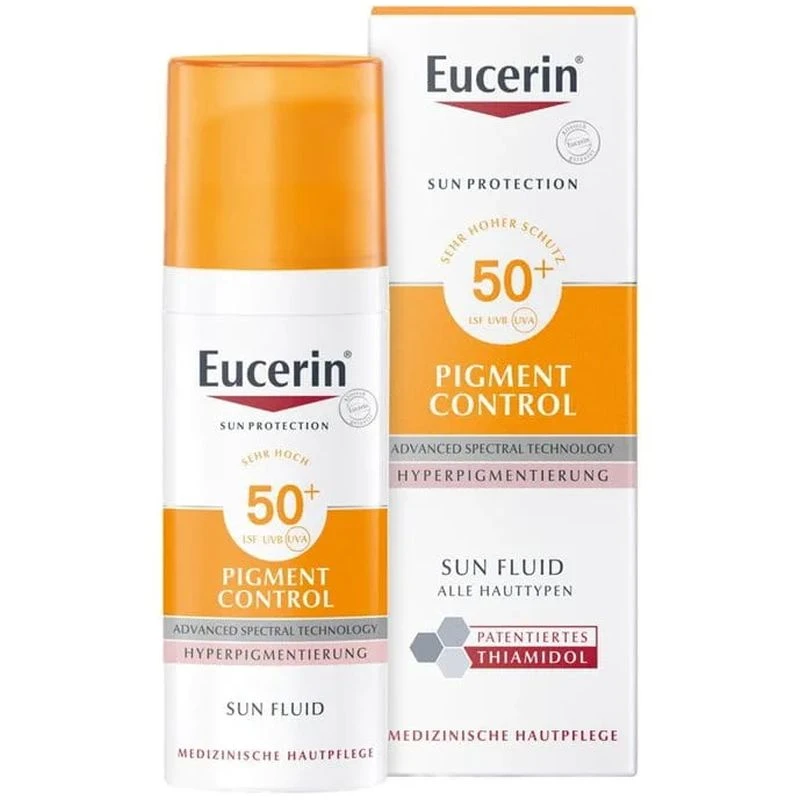 Eucerin Sun Pigment Control Fluid przeciw przebarwieniom SPF 50+, 50 ml - Ochrona UVA/UVB i redukcja przebarwień skóry