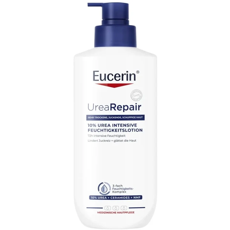 Eucerin UreaRepair Plus Emulsja z 10% mocznika, 400 ml - Intensywne nawilżenie bardzo suchej i szorstkiej skóry