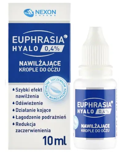 Euphrasia Hyalo 0,4% Krople do oczu, 10 ml - O właściwościach nawilżających
