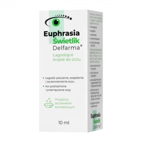 Euphrasia Świetlik Delfarma, 10 ml - Łagodzące krople do oczu