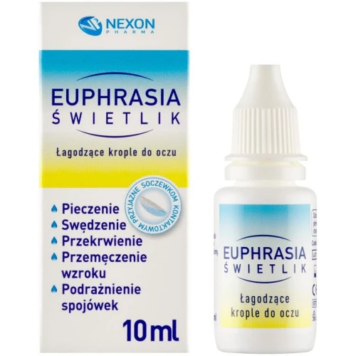 Euphrasia Świetlik krople do oczu, 10 ml - Łagodzą stany podrażnienia spojówek