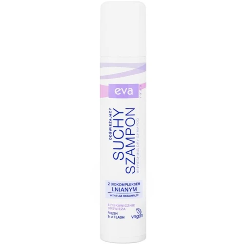 Eva Natura Odświeżający suchy szampon do włosów, 200 ml - Pochłania sebum, dodaje objętości i świeżości bez mycia włosów