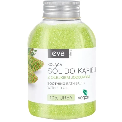 Eva Natura Kojąca sól do kąpieli z olejkiem jodłowym i 10% mocznikiem, 600 g - Dla relaksu, nawilżenia i odprężenia w domowej kąpieli
