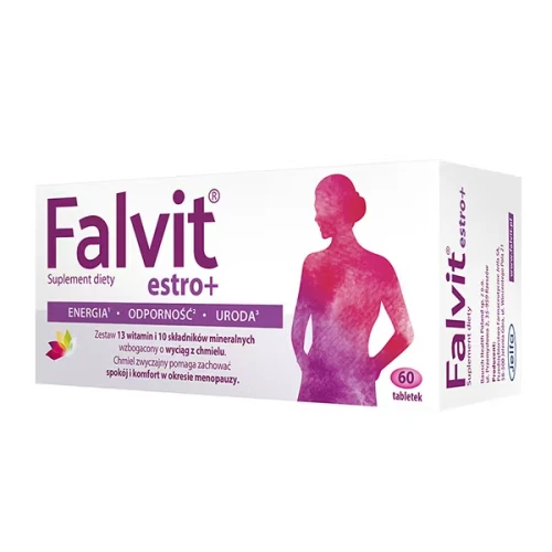 Falvit Estro+, 60 tabletek -  Dla kobiet w okresie menopauzy
