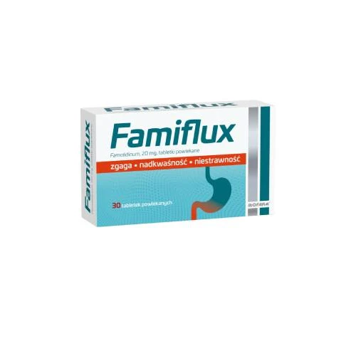 Famiflux 20 mg, 30 tabletek - Tabletki z famotydyną