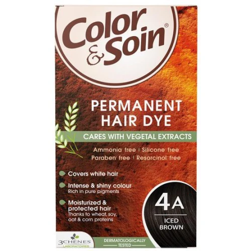 Farba Color&Soin 4A, kolor brąz zimny, 135 ml  - Trwała farba do samodzielnej koloryzacji włosów