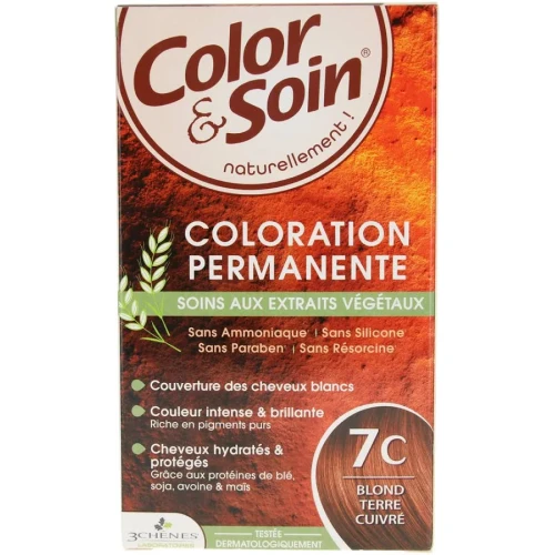 Farba Color&Soin 7C, kolor miedziany ciemny blond, 135 ml - Trwała farba do samodzielnej koloryzacji włosów