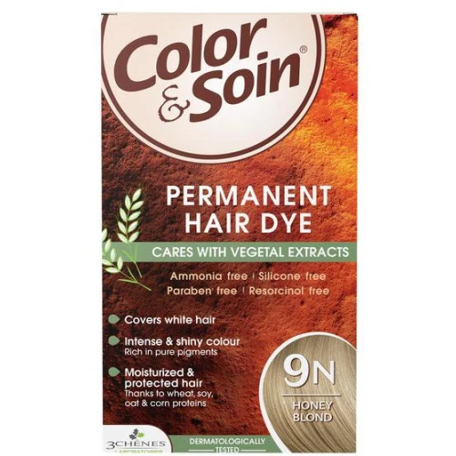 Farba Color&Soin 9N, kolor miodowy blond, 135 ml - Naturalna farba do włosów bez silikonu i amoniaku