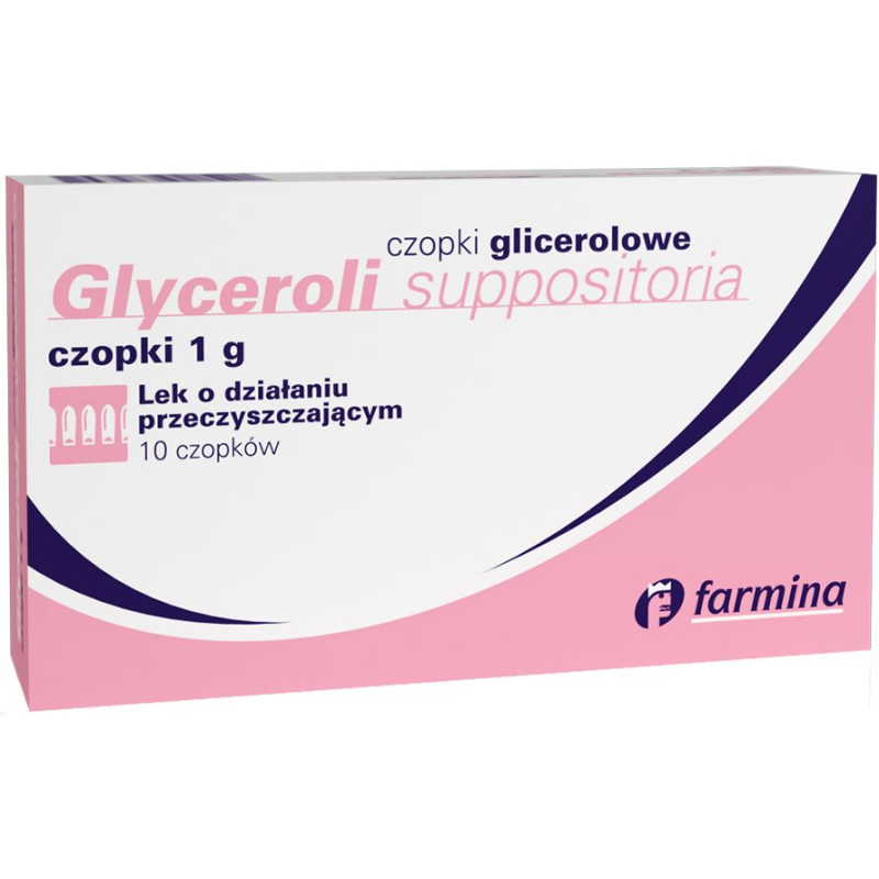 Farmina Czopki glicerolowe 1 g, 10 sztuk - Na zaparcia u dzieci