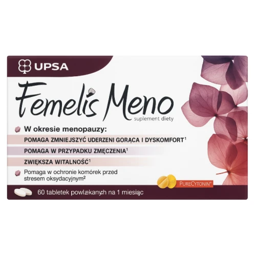 Femelis Meno, 60 tabletek - Suplement diety wspierający kobiety w okresie okołomenopauzalnym