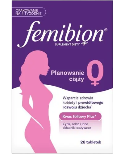 Femibion 0 Planowanie ciąży, 28 tabletek - Zestaw witamin dla kobiet starających się o dziecko