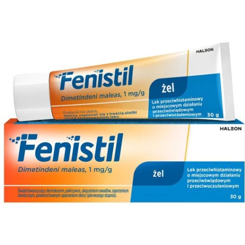 Fenistil żel, 30 g - Wykazuje miejscowe właściwości znieczulające