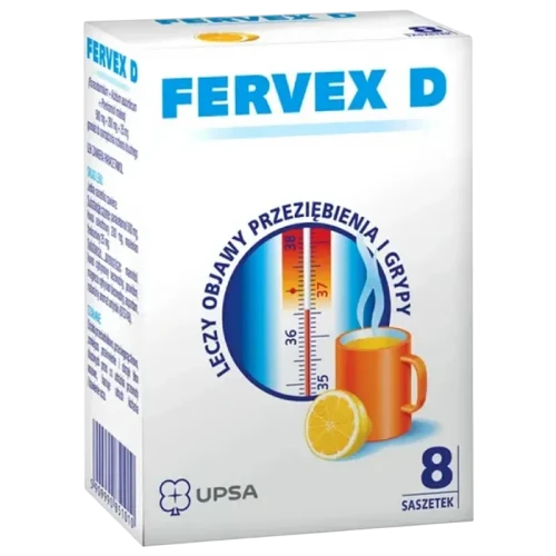 Fervex D, 8 saszetek - Granulat do sporządzania roztworu doustnego