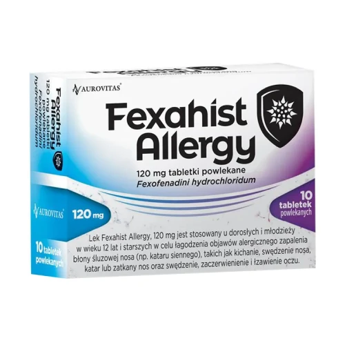 Fexahist Allergy 120 mg, 10 tabletek - Lek przeciwalergiczny na objawy uczulenia
