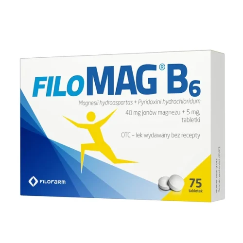 Filomag B6, 75 tabletek - Magnez z witaminą B6